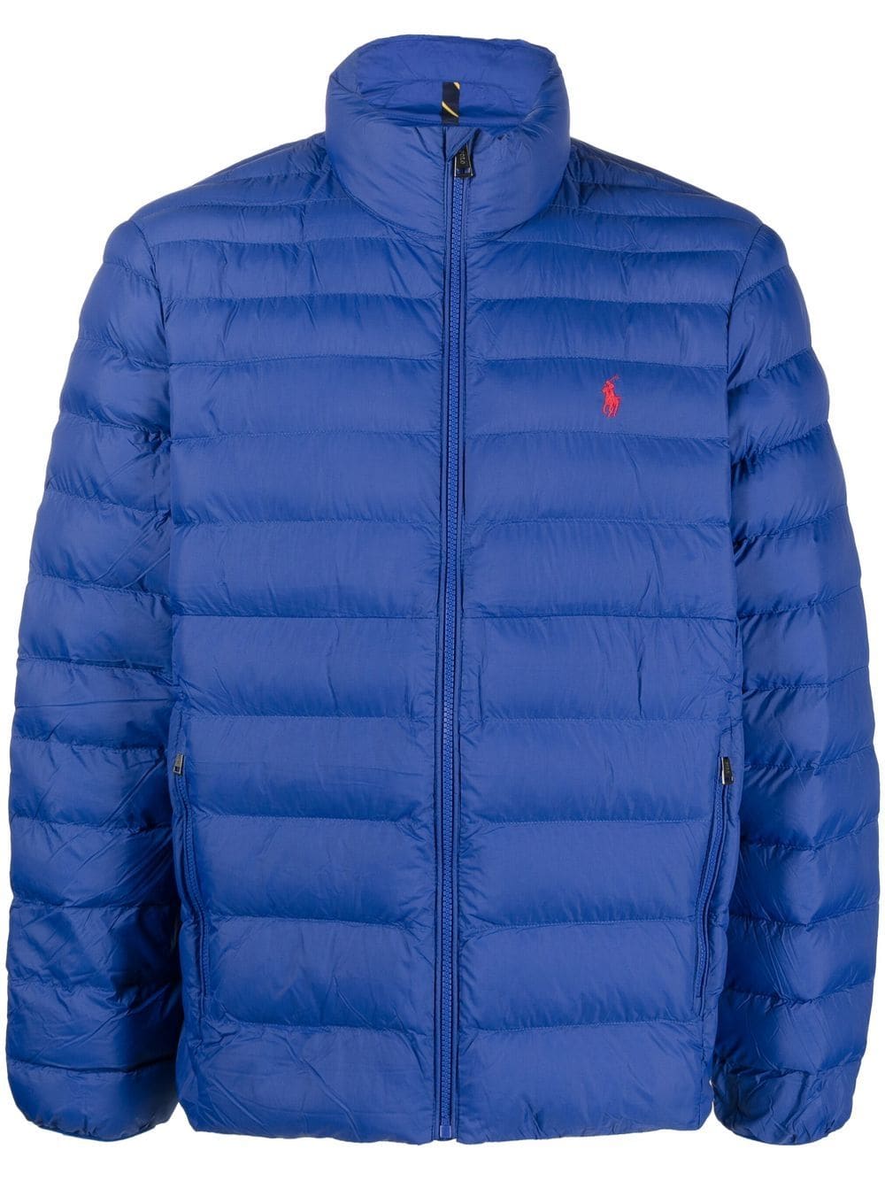 Polo Ralph Lauren embroidered-logo padded jacket - Blue von Polo Ralph Lauren