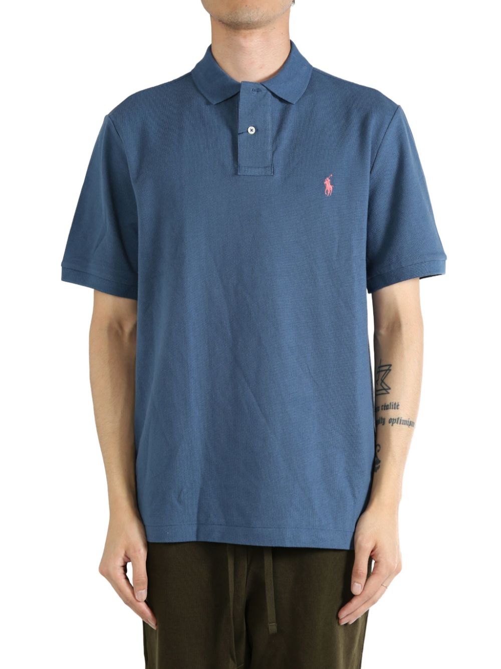 Polo Ralph Lauren embroidered logo polo shirt - Blue von Polo Ralph Lauren