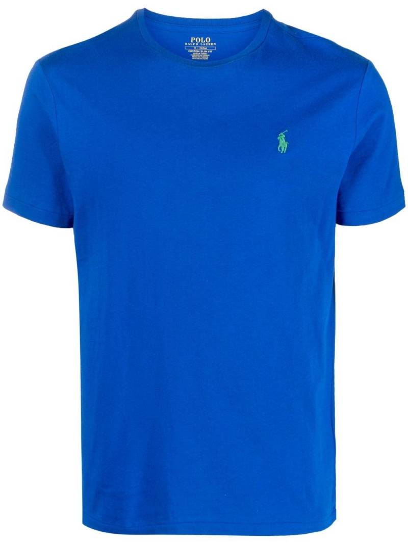 Polo Ralph Lauren embroidered-logo short-sleeve T-shirt - Blue von Polo Ralph Lauren