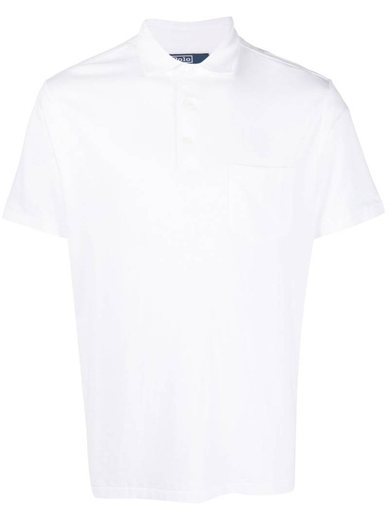 Polo Ralph Lauren embroidered-logo short-sleeve polo shirt - White von Polo Ralph Lauren