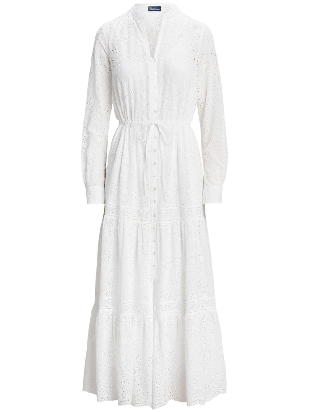 Polo Ralph Lauren eyelet cotton maxi dress - White von Polo Ralph Lauren