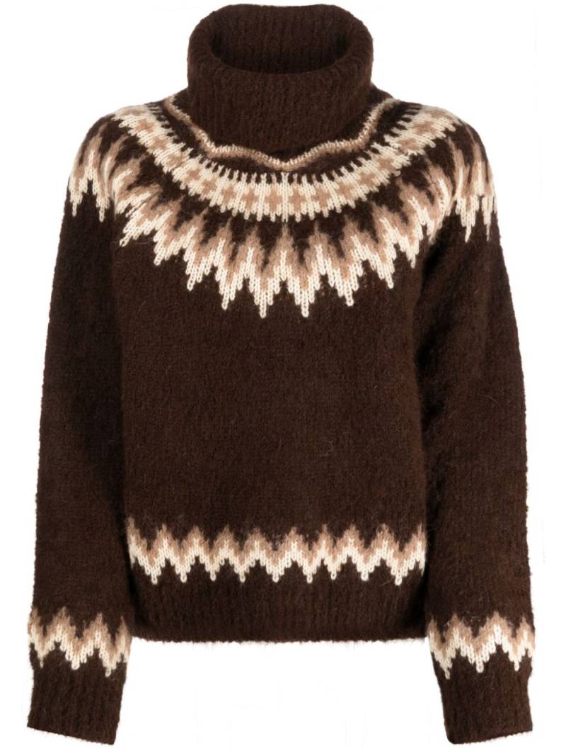 Polo Ralph Lauren fair isle-knit roll-neck jumper - Brown von Polo Ralph Lauren