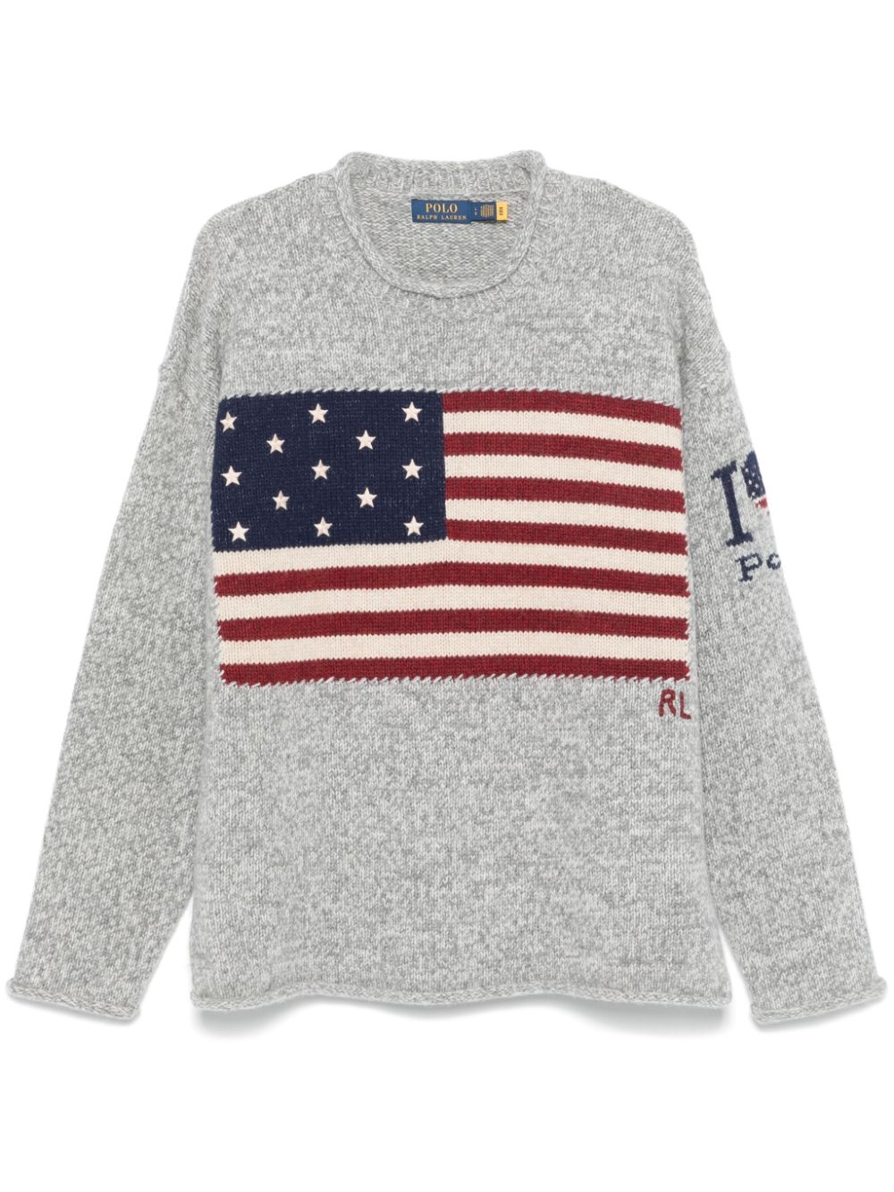 Polo Ralph Lauren flag-motif jumper - Grey von Polo Ralph Lauren