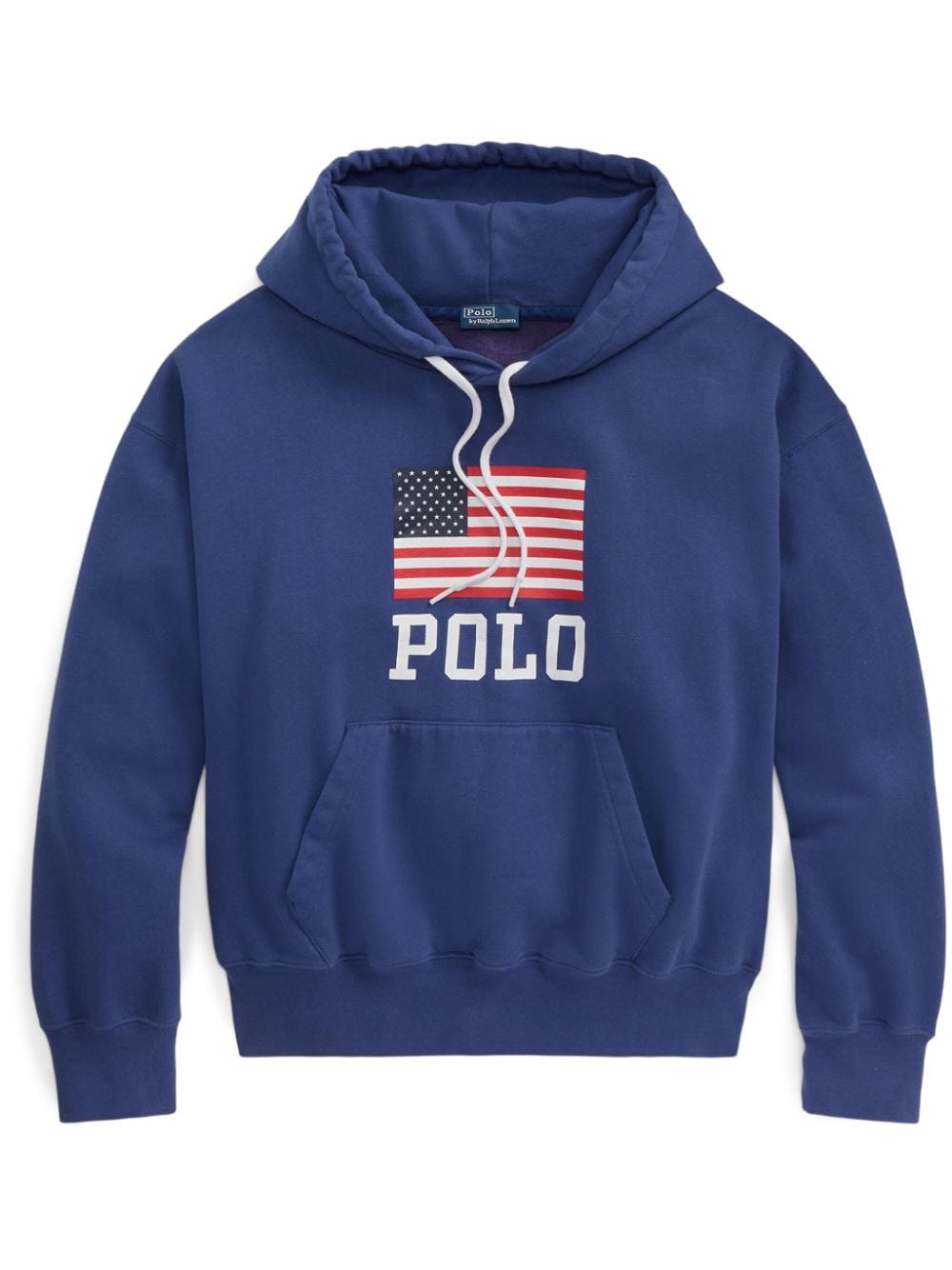 Polo Ralph Lauren flag-print cotton-blend hoodie - Blue von Polo Ralph Lauren