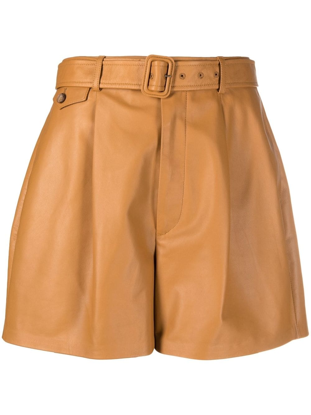 Polo Ralph Lauren flared leather shorts - Neutrals von Polo Ralph Lauren