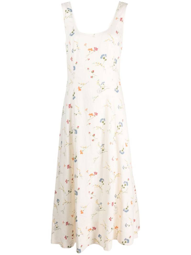 Polo Ralph Lauren floral-print linen dress - Neutrals von Polo Ralph Lauren