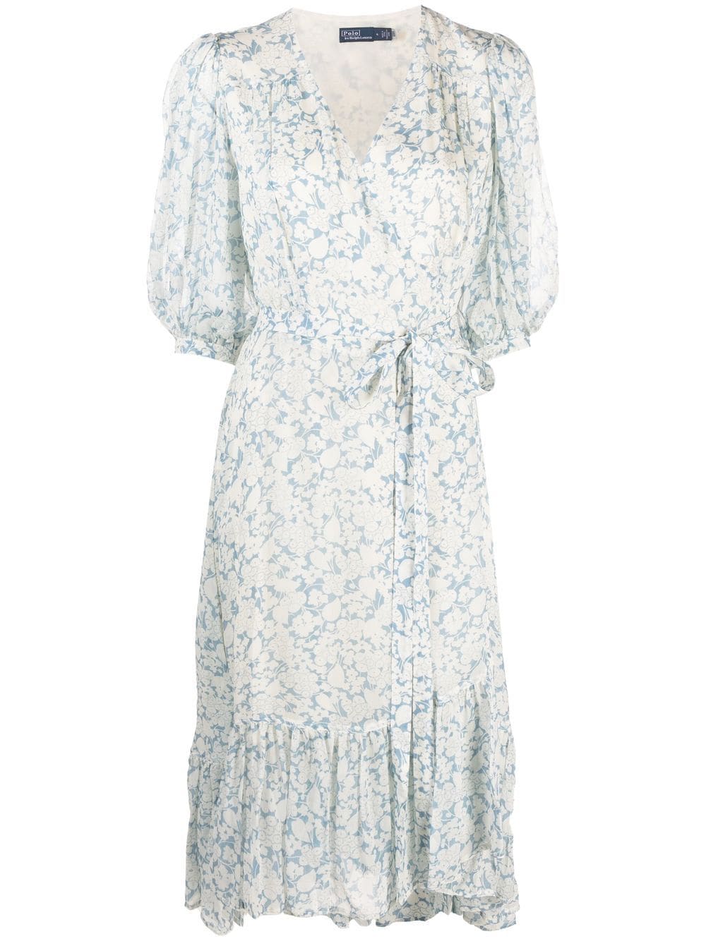 Polo Ralph Lauren floral-print midi dress - Blue von Polo Ralph Lauren