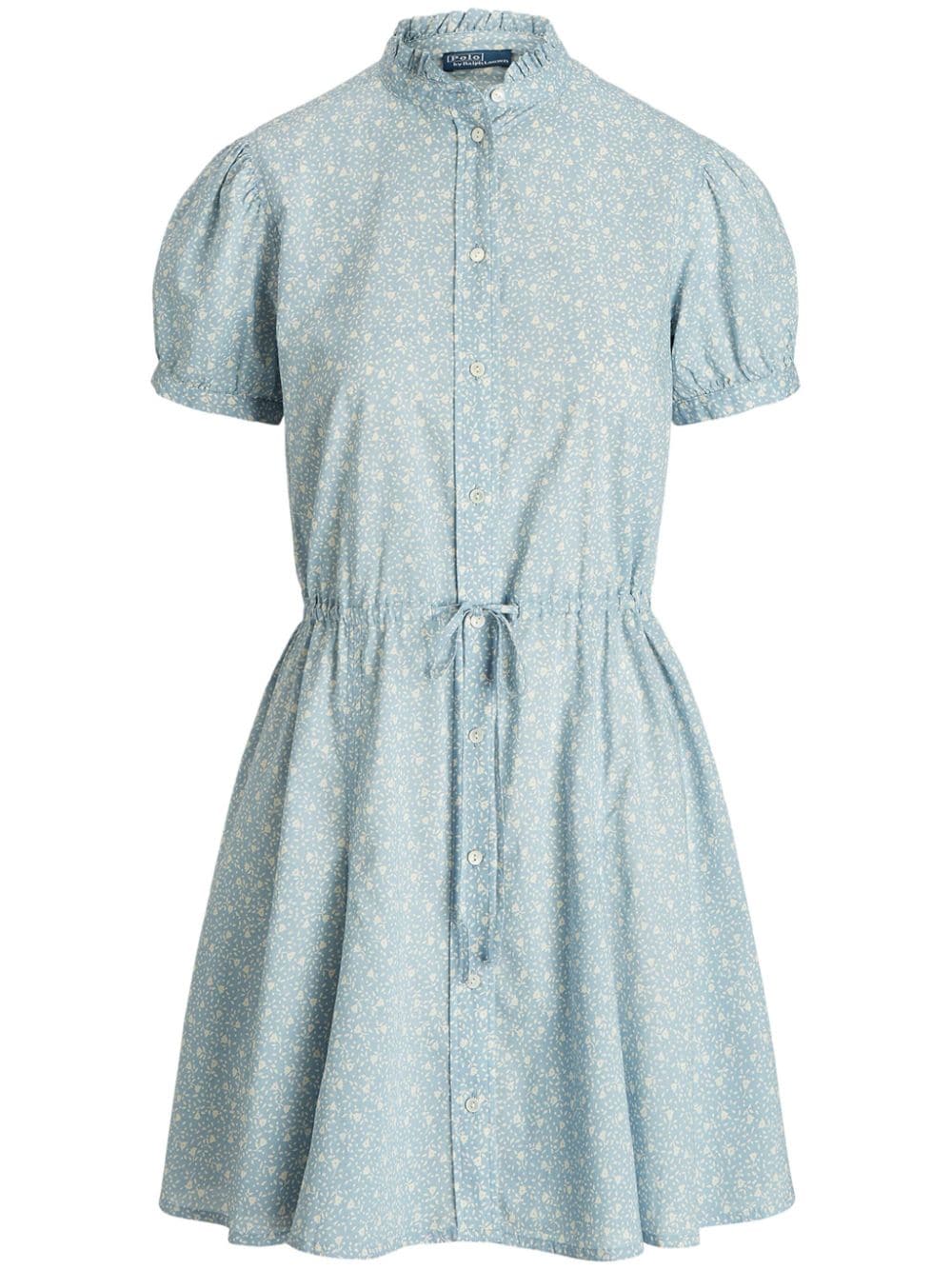 Polo Ralph Lauren foral-print poplin dress - Blue von Polo Ralph Lauren