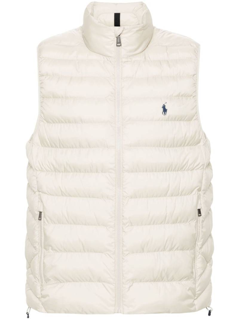 Polo Ralph Lauren funnel-neck quilted gilet - Neutrals von Polo Ralph Lauren