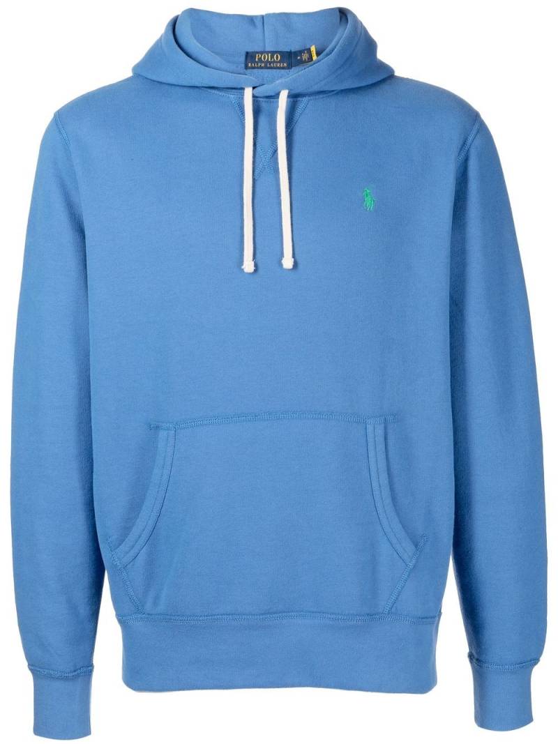 Polo Ralph Lauren garment-dyed fleece hoodie - Blue von Polo Ralph Lauren