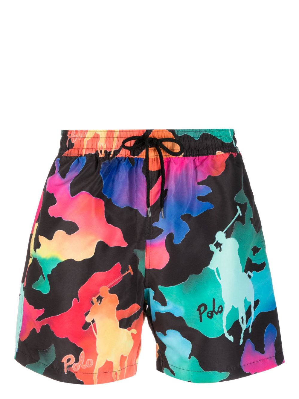 Polo Ralph Lauren graphic-print drawstring shorts - Black von Polo Ralph Lauren