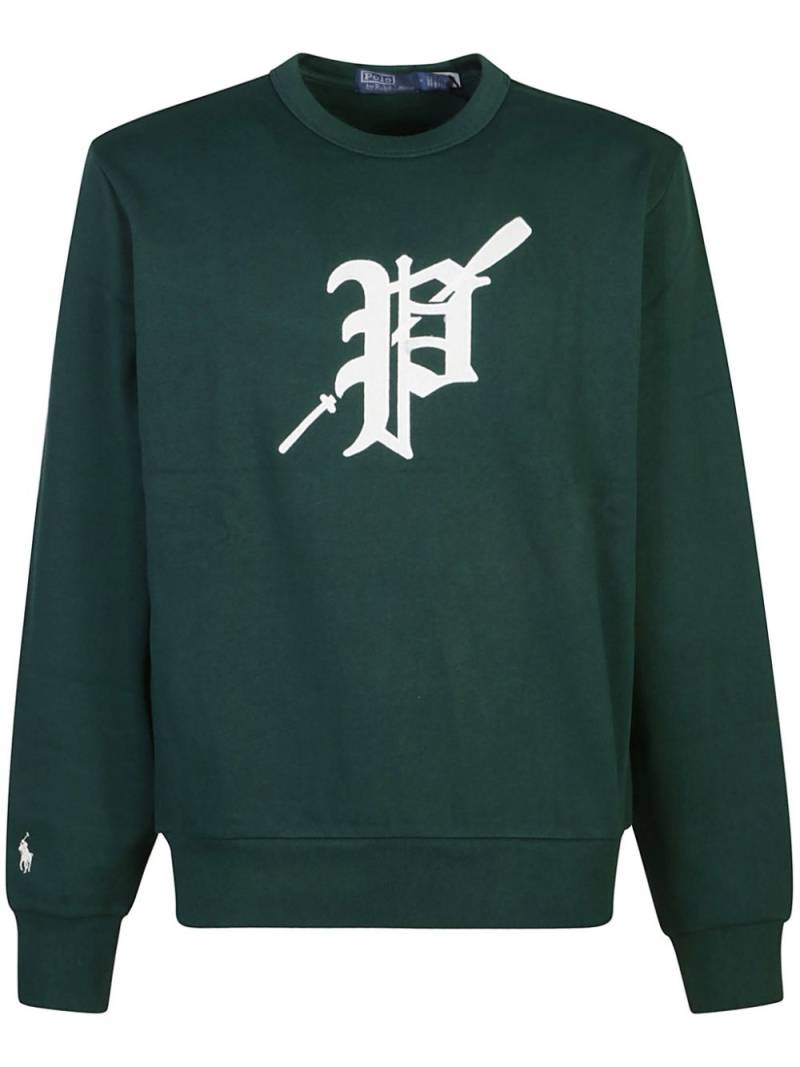 Polo Ralph Lauren graphic-print fleece sweatshirt - Green von Polo Ralph Lauren