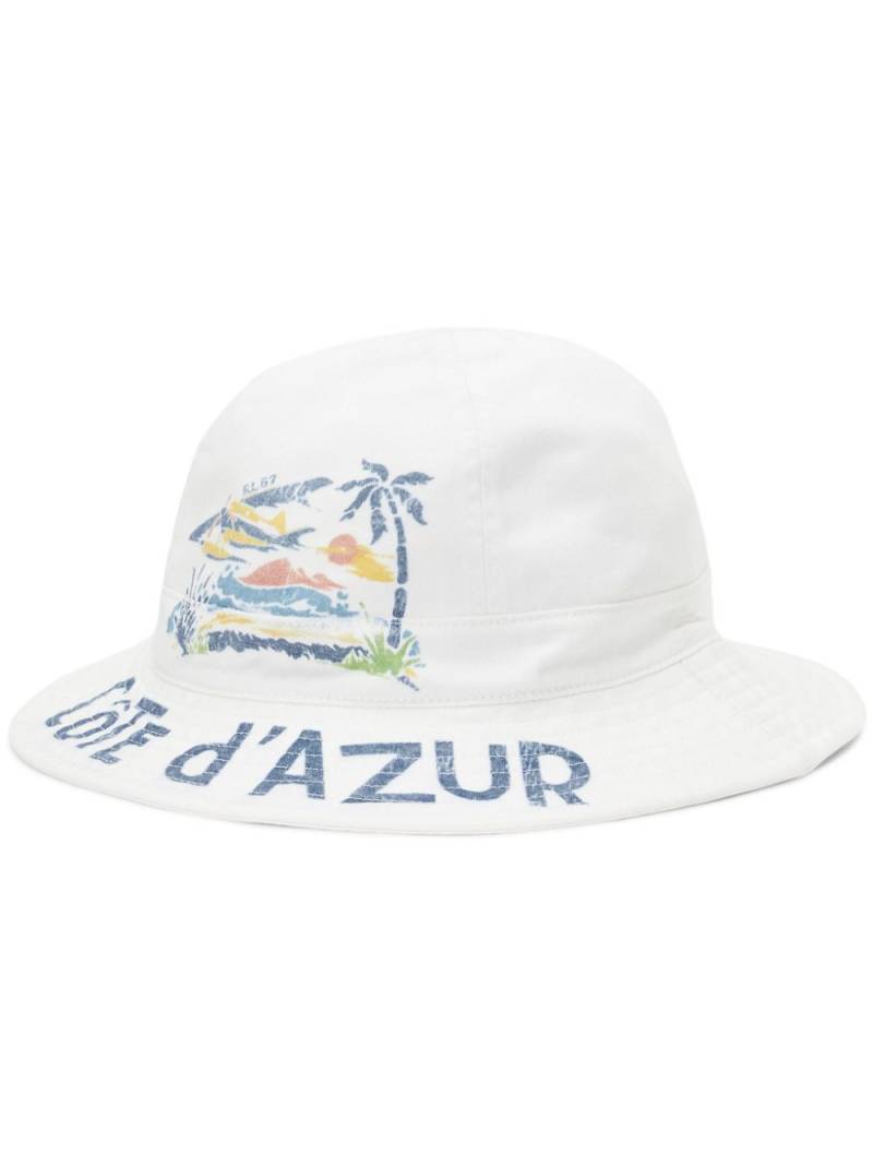 Polo Ralph Lauren graphic-print reversible bucket hat - White von Polo Ralph Lauren