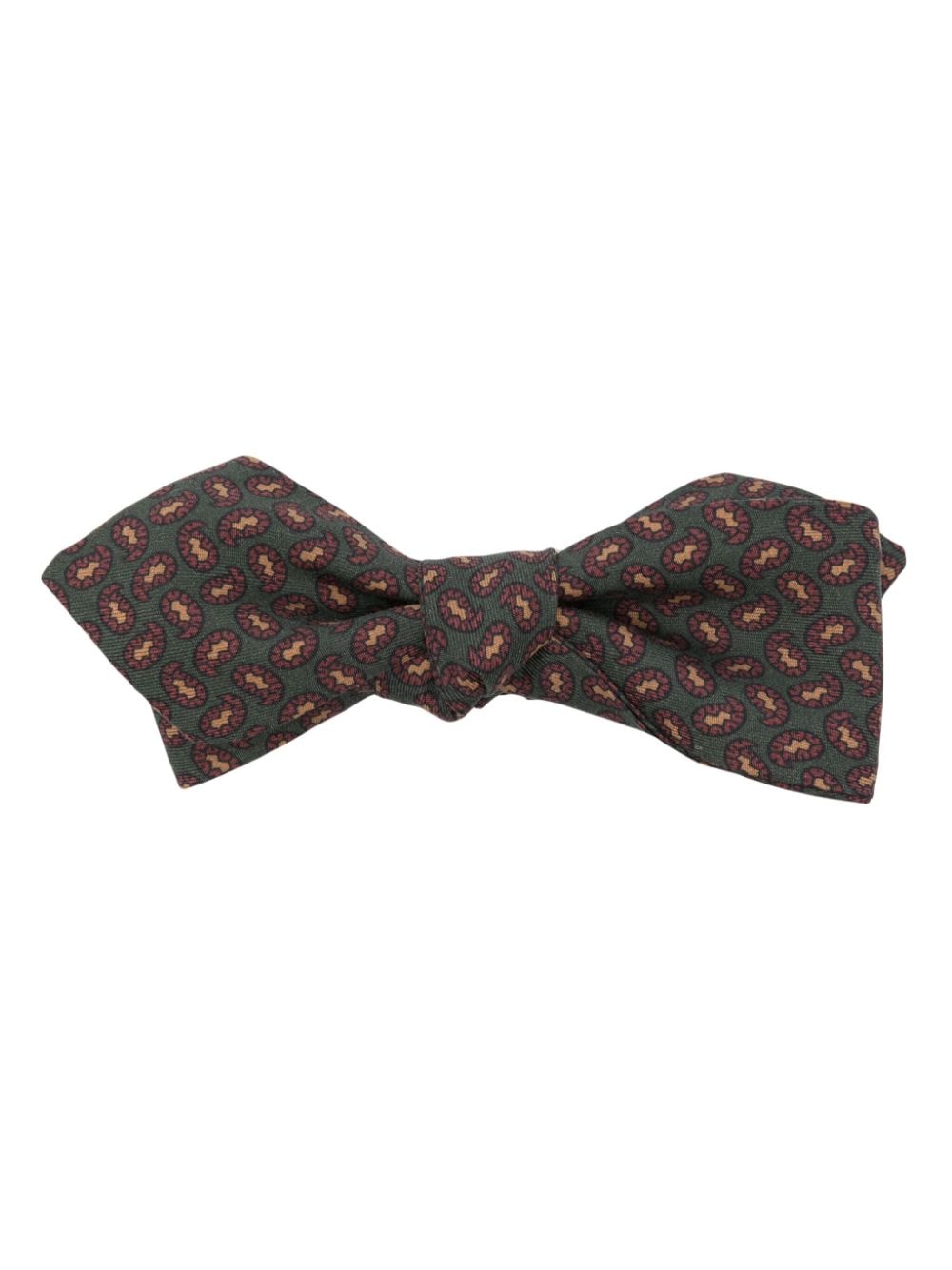 Polo Ralph Lauren graphic-print silk bow tie - Green von Polo Ralph Lauren