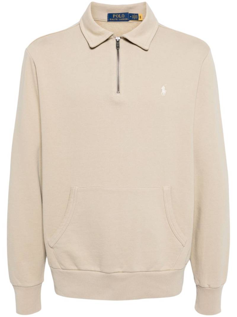 Polo Ralph Lauren half-zip cotton sweatshirt - Neutrals von Polo Ralph Lauren