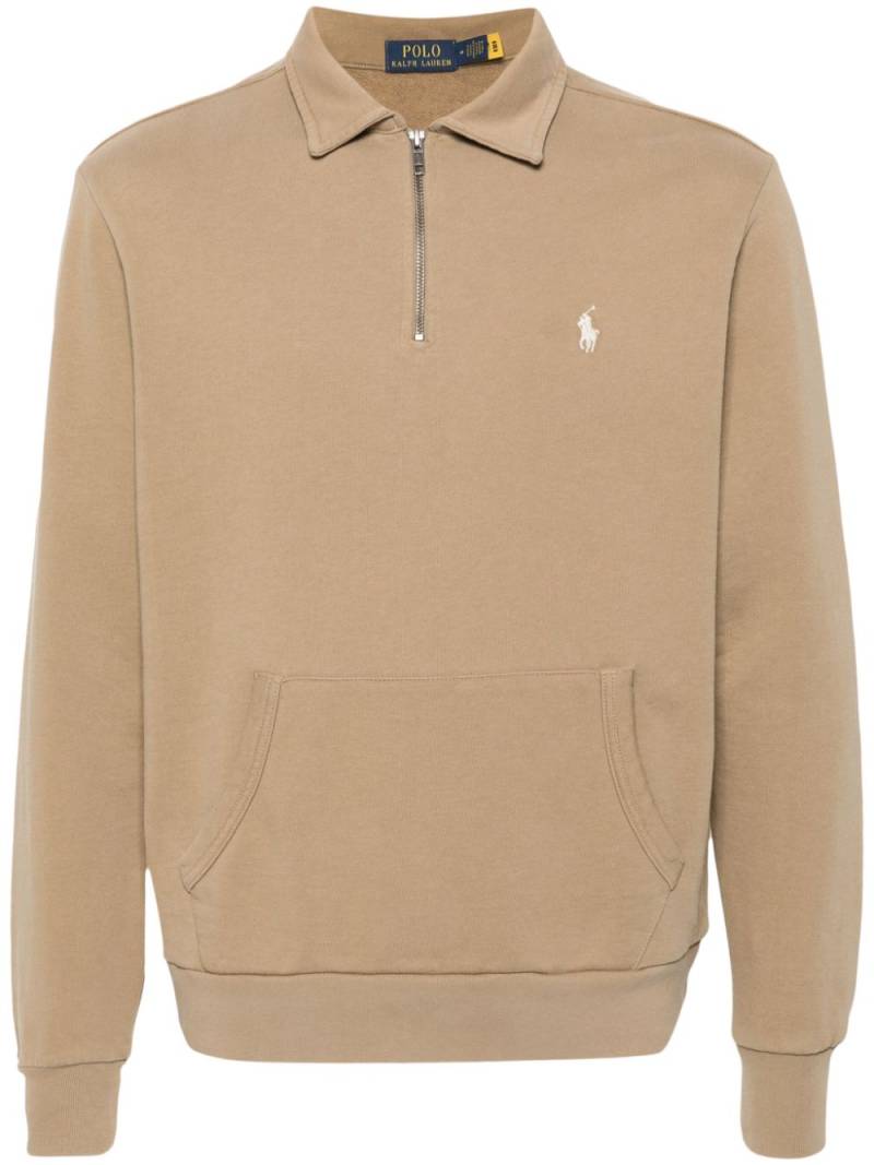 Polo Ralph Lauren half-zip jersey sweatshirt - Neutrals von Polo Ralph Lauren