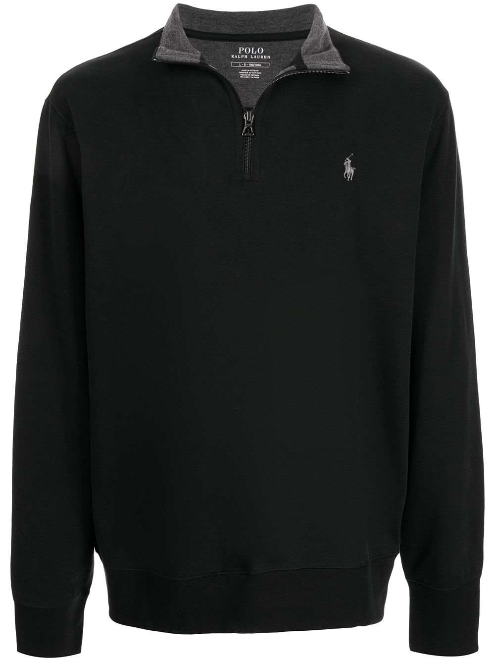 Polo Ralph Lauren half zip pullover hoodie - Black von Polo Ralph Lauren