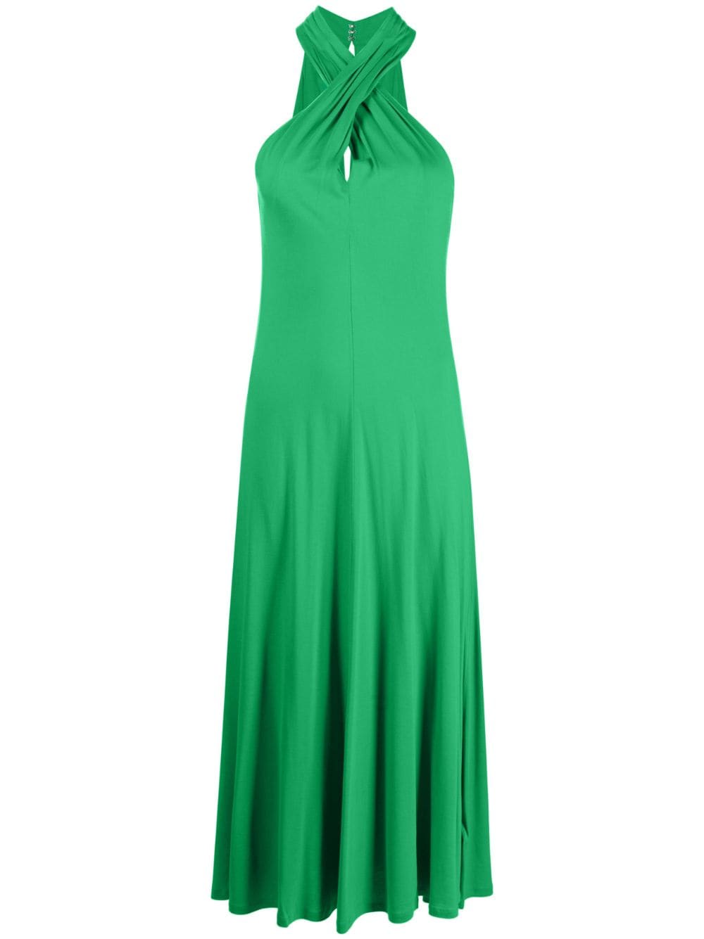 Polo Ralph Lauren halterneck flared midi dress - Green von Polo Ralph Lauren