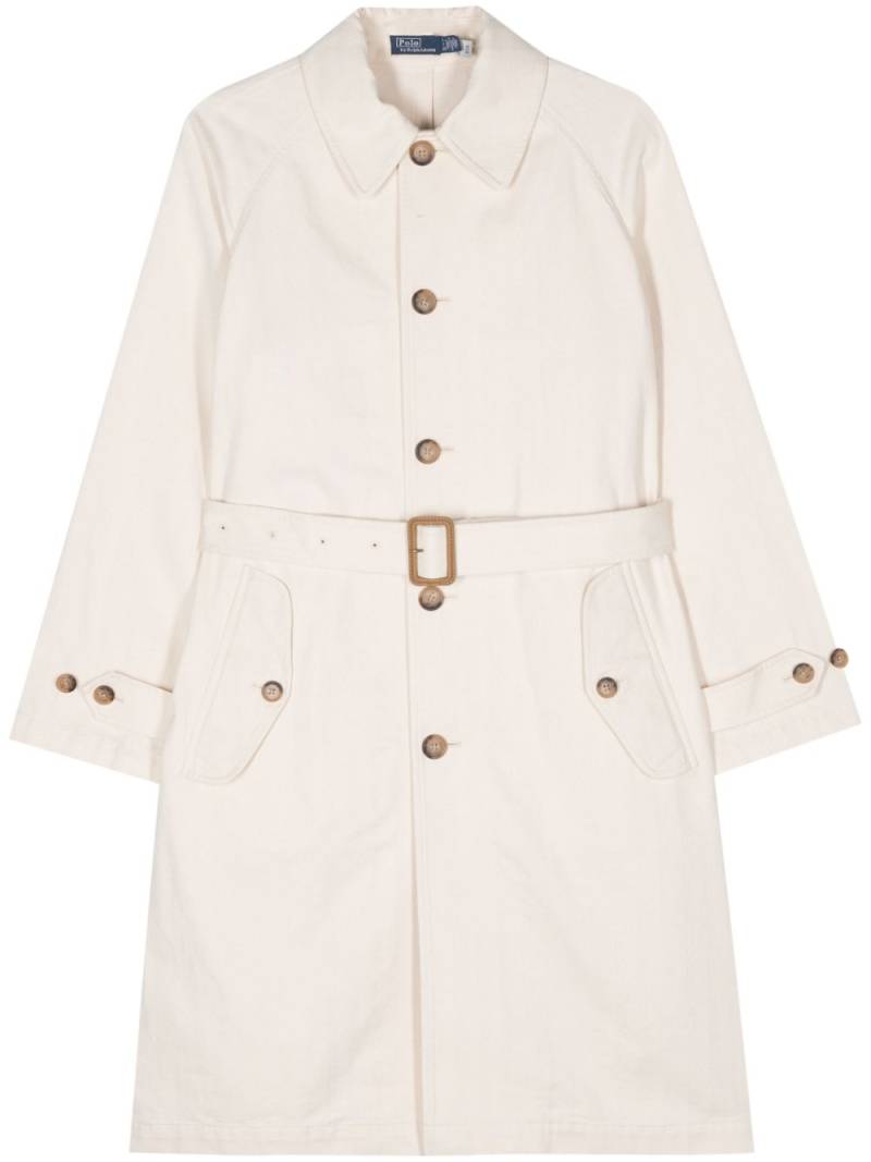 Polo Ralph Lauren herringbone cotton balmacaan coat - Neutrals von Polo Ralph Lauren