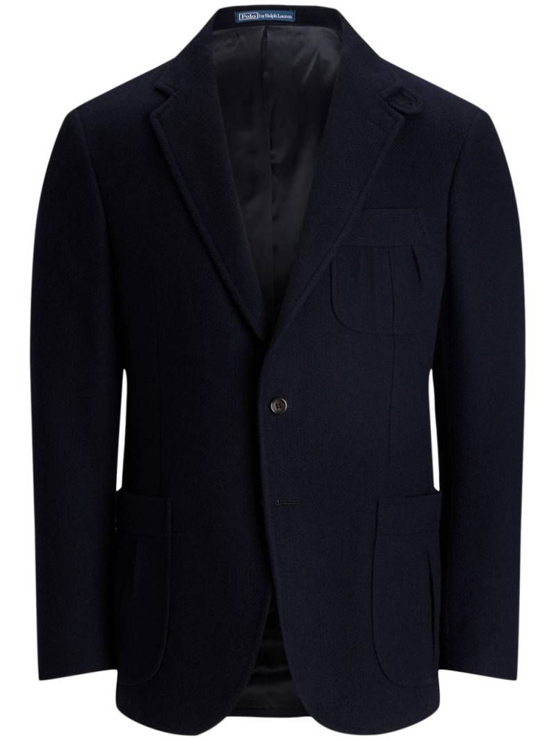 Polo Ralph Lauren herringbone-pattern single-breasted blazer - Blue von Polo Ralph Lauren