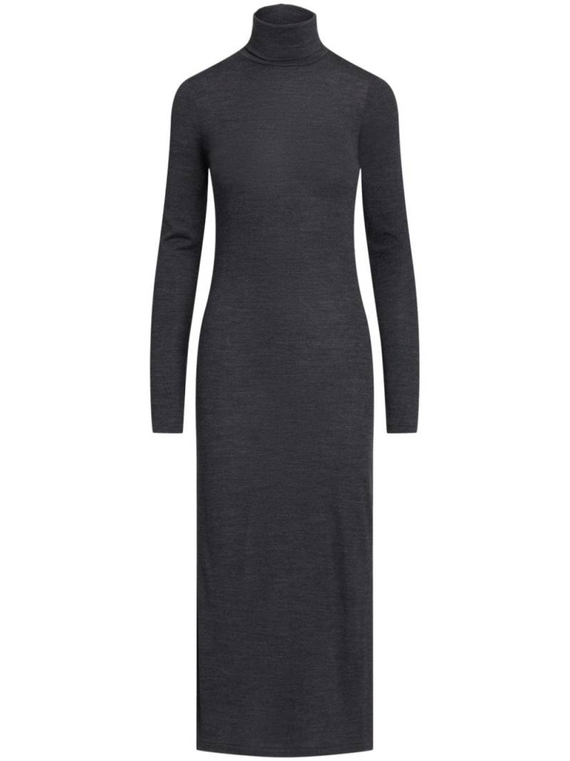 Polo Ralph Lauren high-neck midi wool dress - Grey von Polo Ralph Lauren