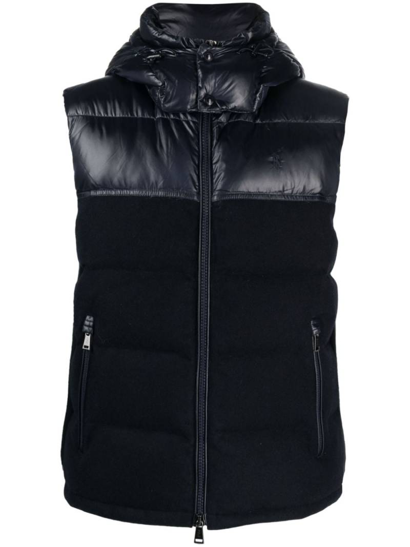 Polo Ralph Lauren hooded panelled gilet - Blue von Polo Ralph Lauren