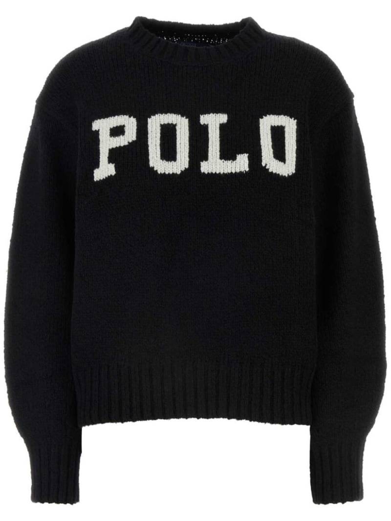 Polo Ralph Lauren intarsia-logo long-sleeve jumper - Black von Polo Ralph Lauren