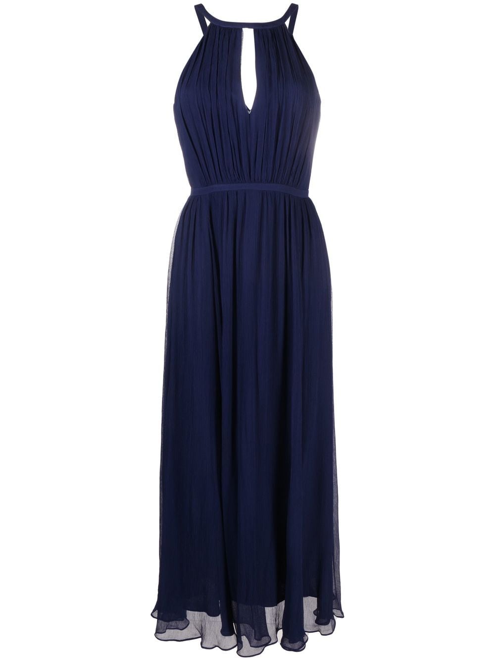 Polo Ralph Lauren keyhole-detail pleated gown - Blue von Polo Ralph Lauren