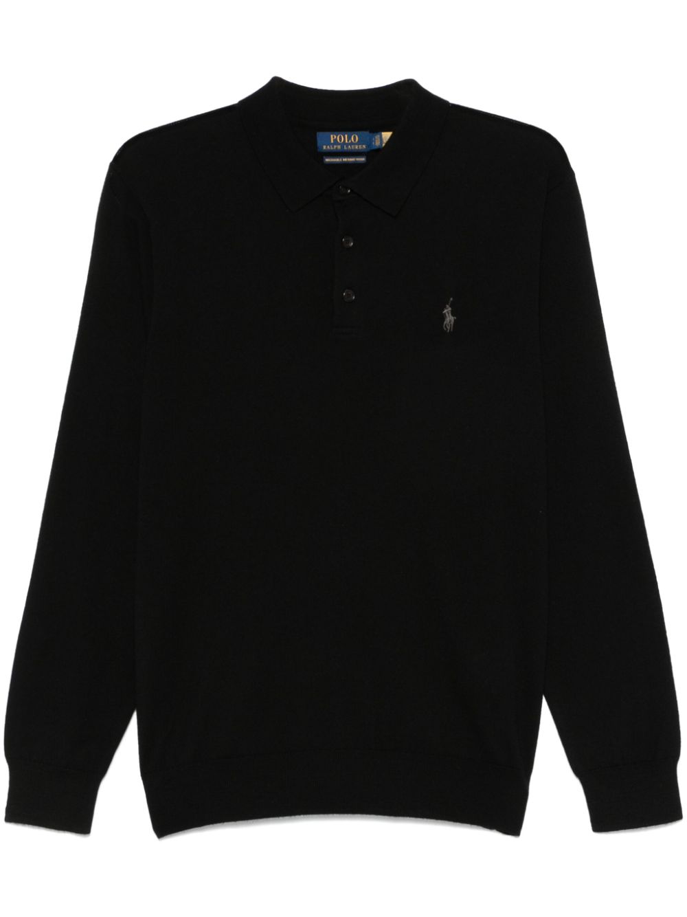 Polo Ralph Lauren knitted polo shirt - Black von Polo Ralph Lauren