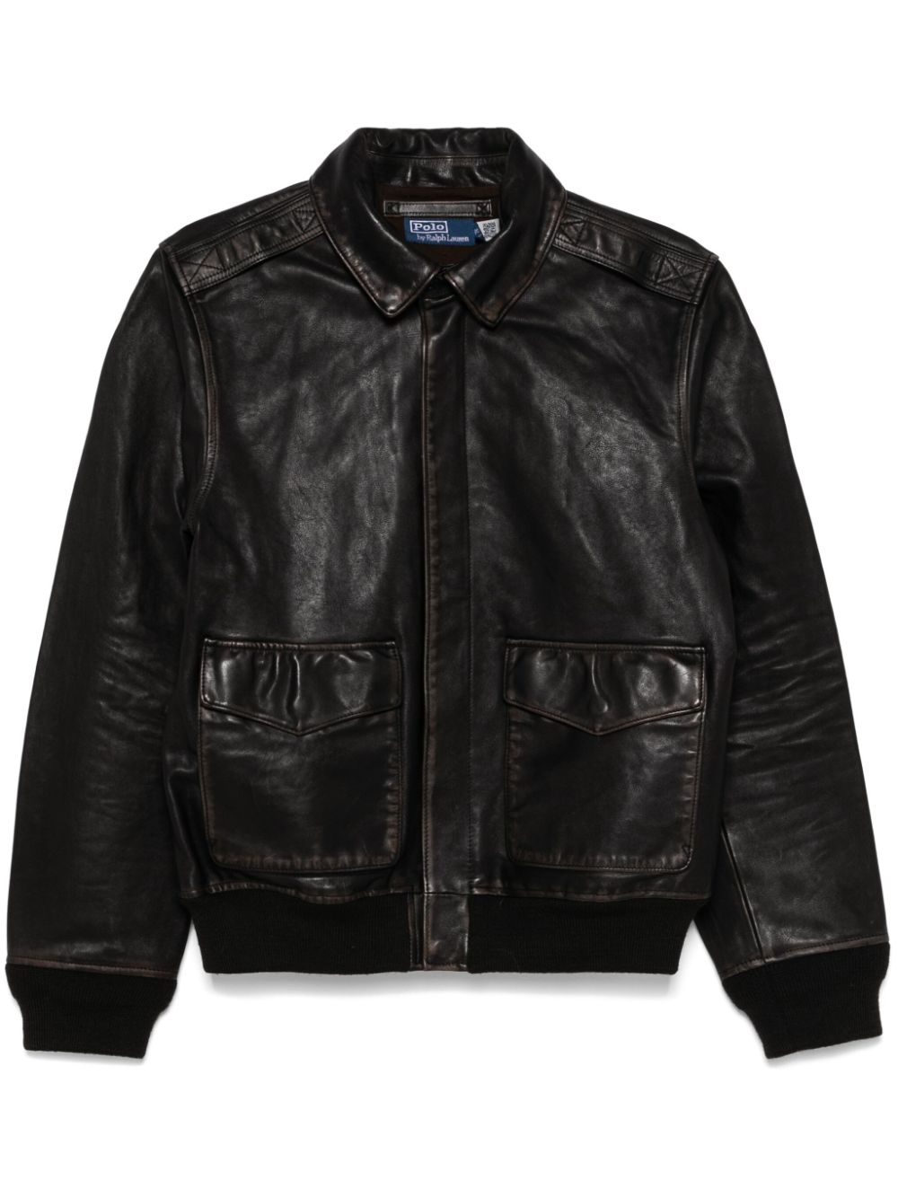 Polo Ralph Lauren leather bomber jacket - Brown von Polo Ralph Lauren