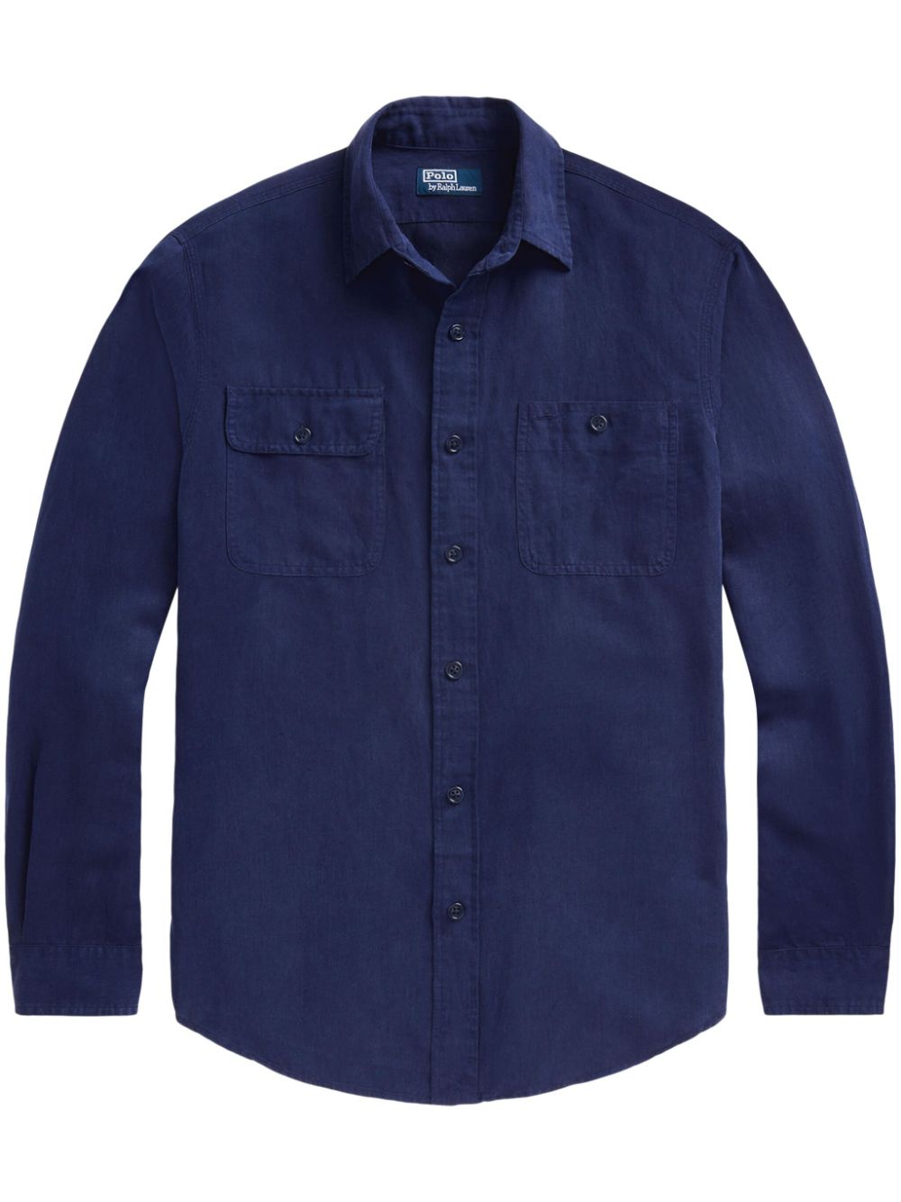 Polo Ralph Lauren linen-blend button-up shirt - Blue von Polo Ralph Lauren