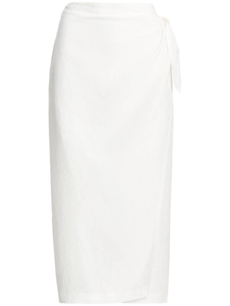 Polo Ralph Lauren linen wrap skirt - White von Polo Ralph Lauren