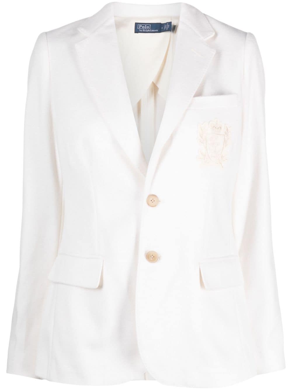 Polo Ralph Lauren logo-appliqué blazer - White von Polo Ralph Lauren
