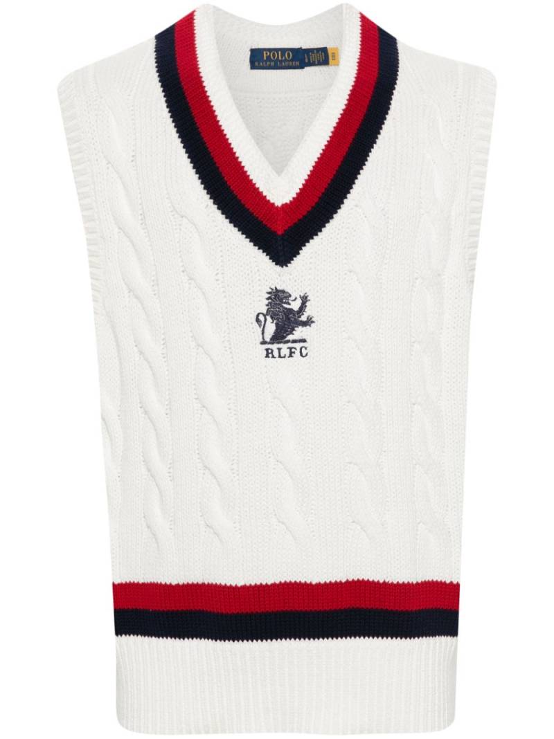 Polo Ralph Lauren logo-appliqué cotton vest - White von Polo Ralph Lauren