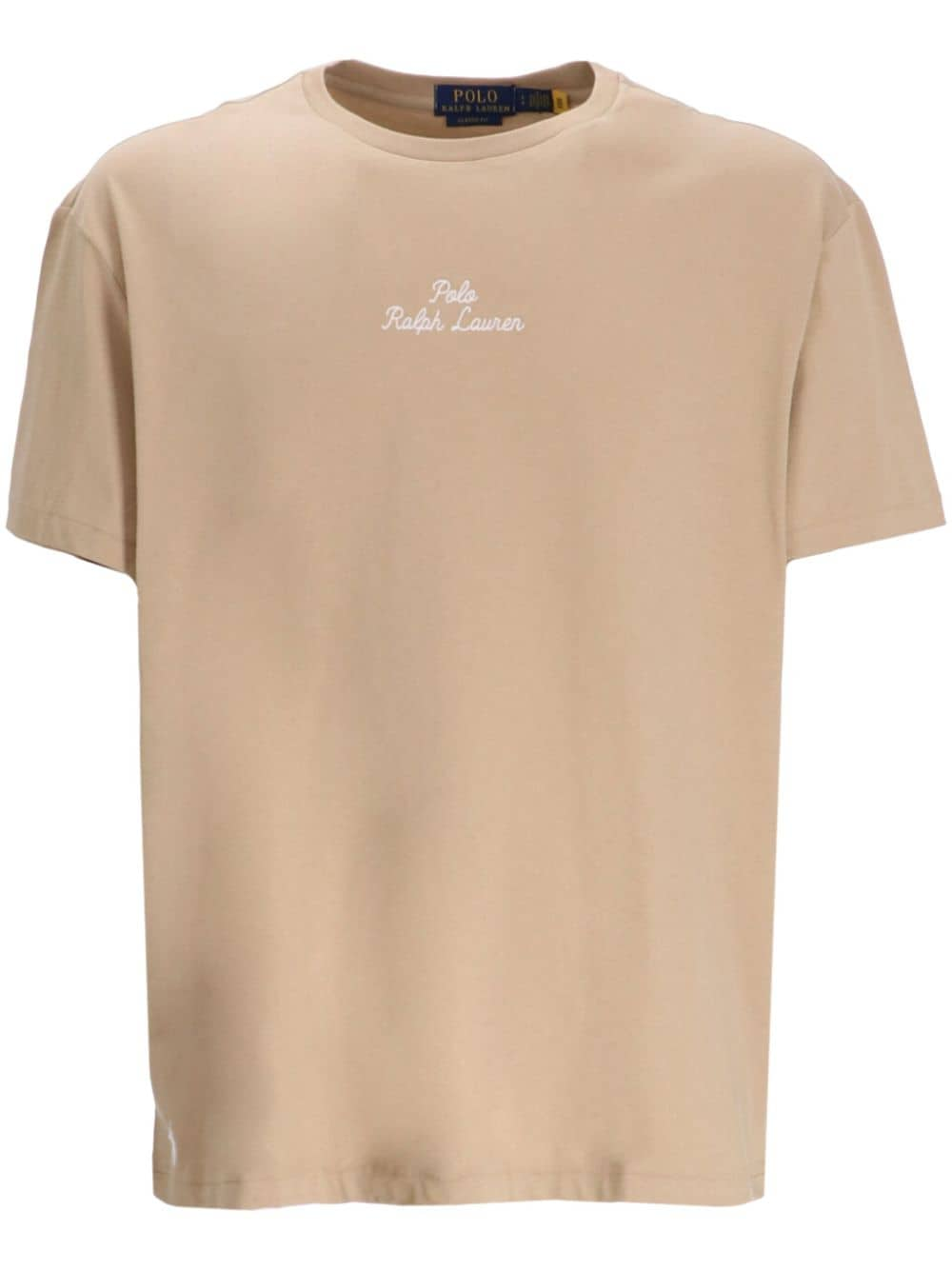 Polo Ralph Lauren logo-embroidered T-shirt - Neutrals von Polo Ralph Lauren