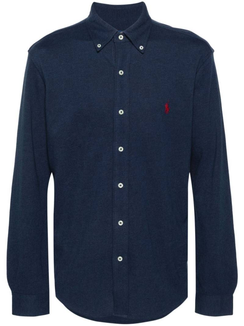 Polo Ralph Lauren logo-embroidered button-down shirt - Blue von Polo Ralph Lauren