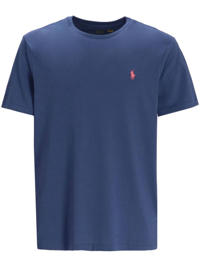 Polo Ralph Lauren logo-embroidered cotton T-shirt - Blue von Polo Ralph Lauren