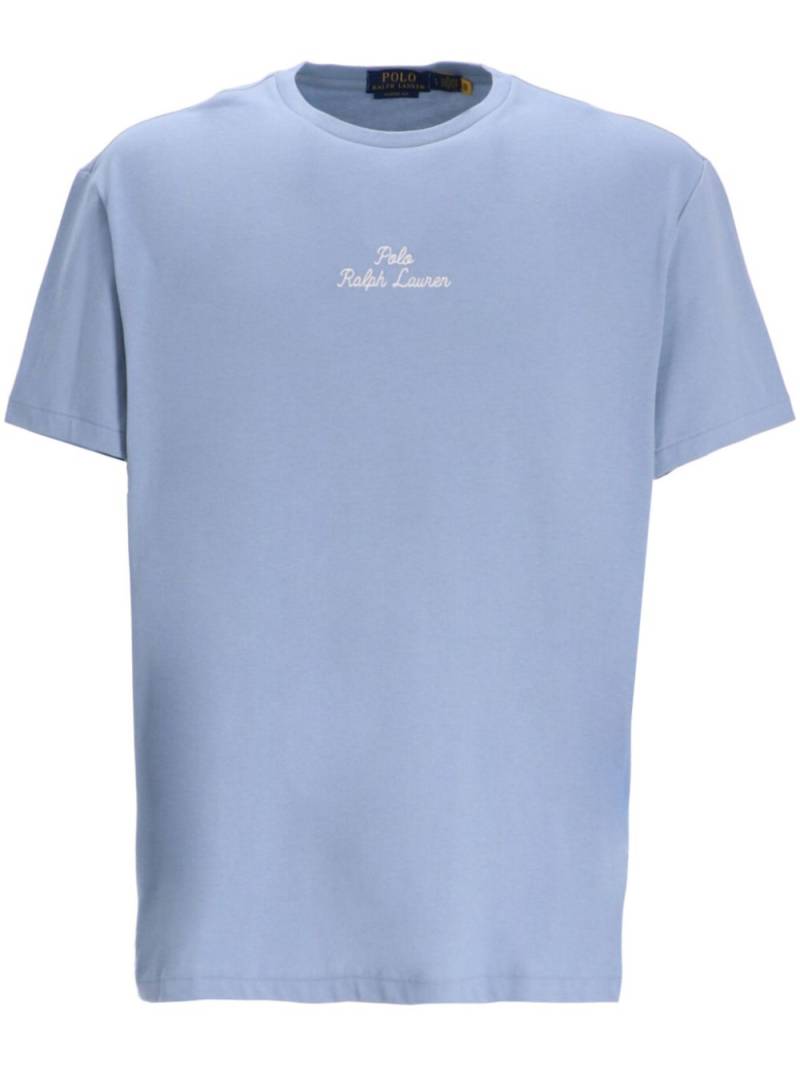 Polo Ralph Lauren logo-embroidered cotton T-shirt - Blue von Polo Ralph Lauren