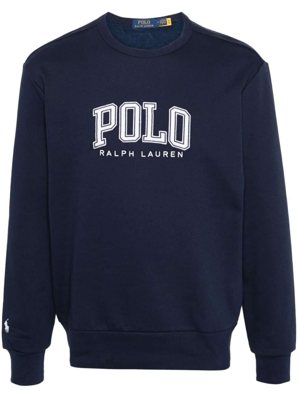 Polo Ralph Lauren logo-embroidered cotton blend sweatshirt - Blue von Polo Ralph Lauren