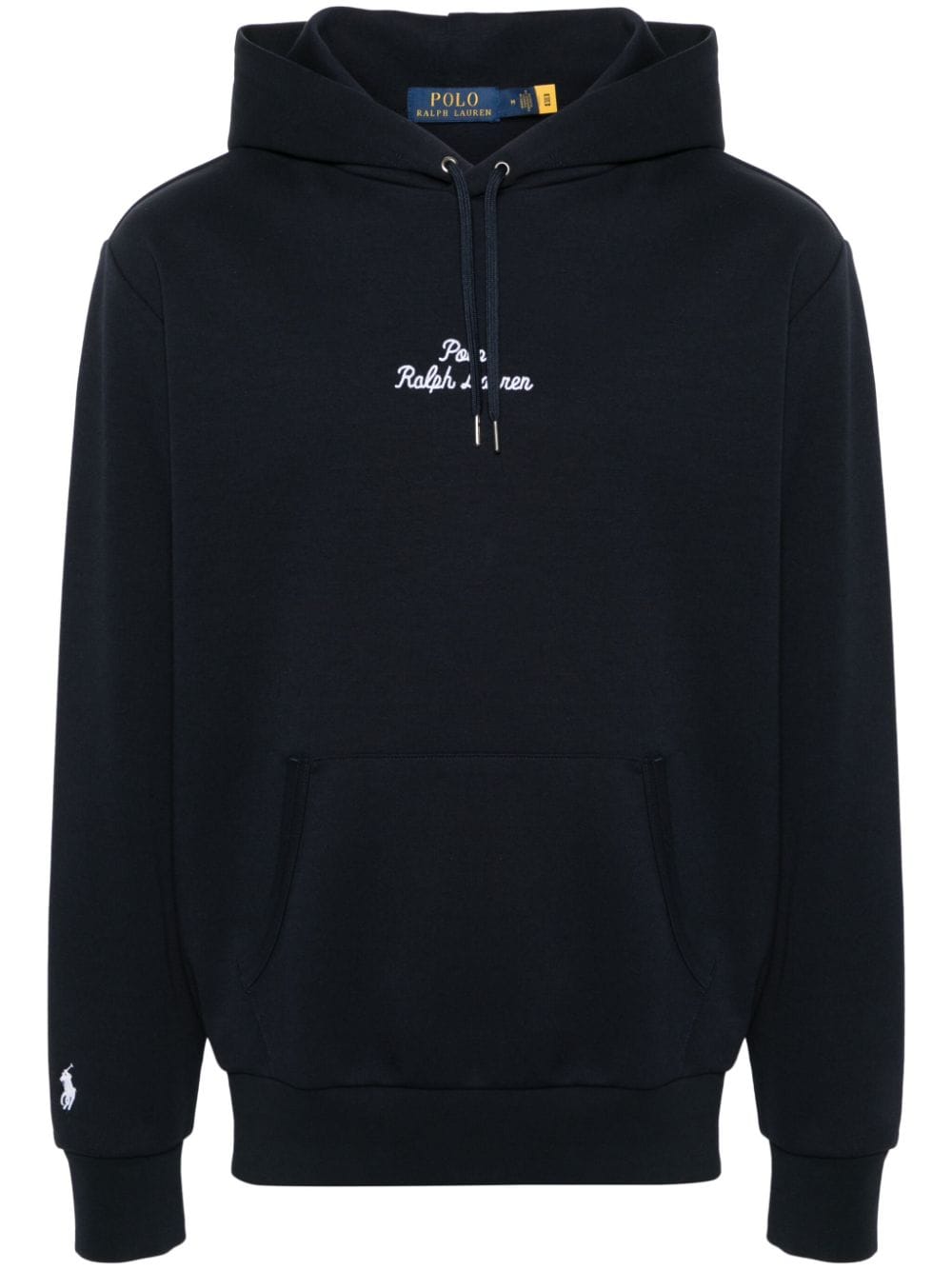 Polo Ralph Lauren logo-embroidered cotton hoodie - Blue von Polo Ralph Lauren