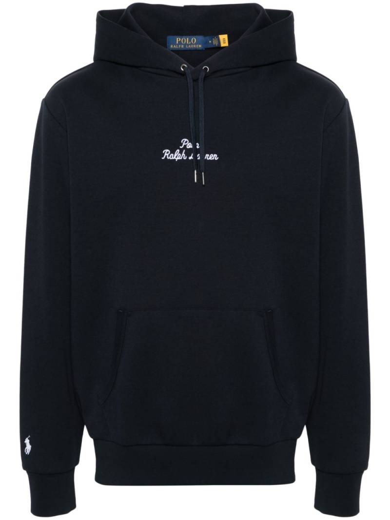 Polo Ralph Lauren logo-embroidered cotton hoodie - Blue von Polo Ralph Lauren