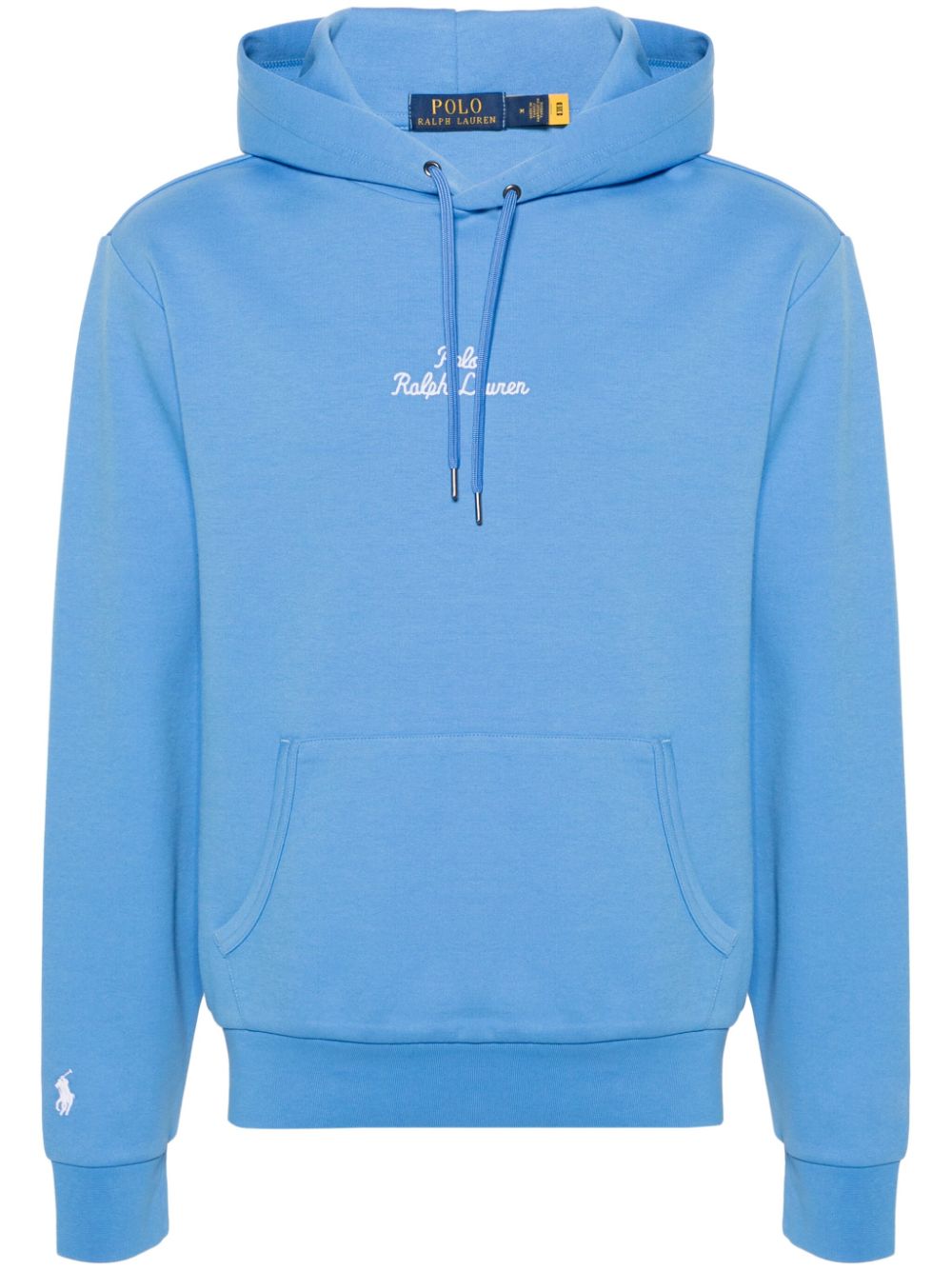 Polo Ralph Lauren logo-embroidered cotton hoodie - Blue von Polo Ralph Lauren