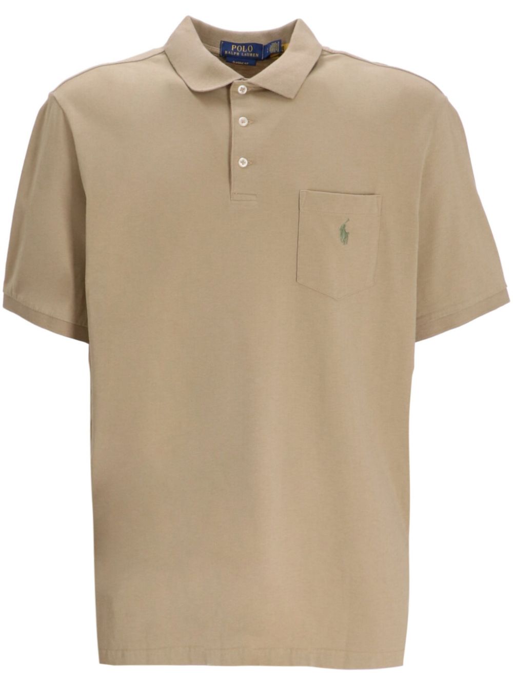 Polo Ralph Lauren logo-embroidered cotton polo shirt - Neutrals von Polo Ralph Lauren