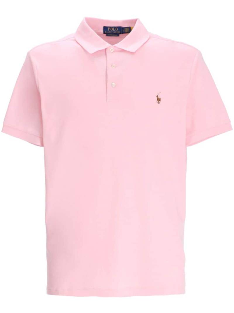 Polo Ralph Lauren logo-embroidered cotton polo shirt - Pink von Polo Ralph Lauren