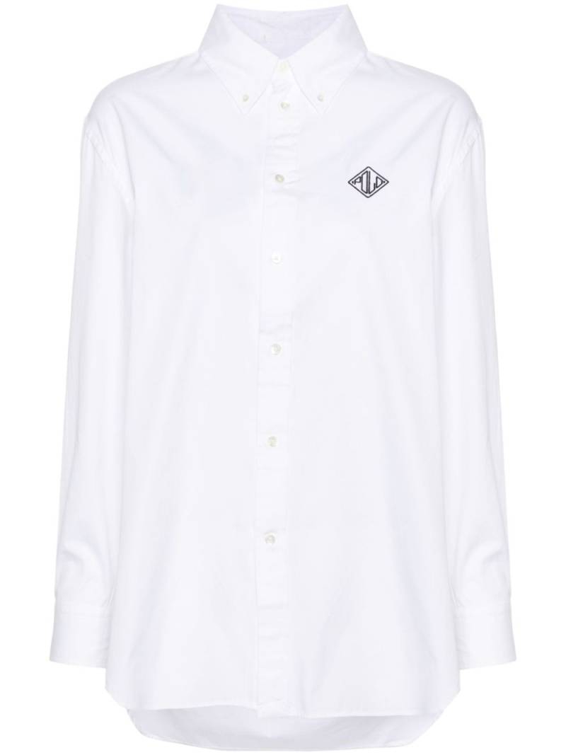 Polo Ralph Lauren logo-embroidered cotton shirt - White von Polo Ralph Lauren