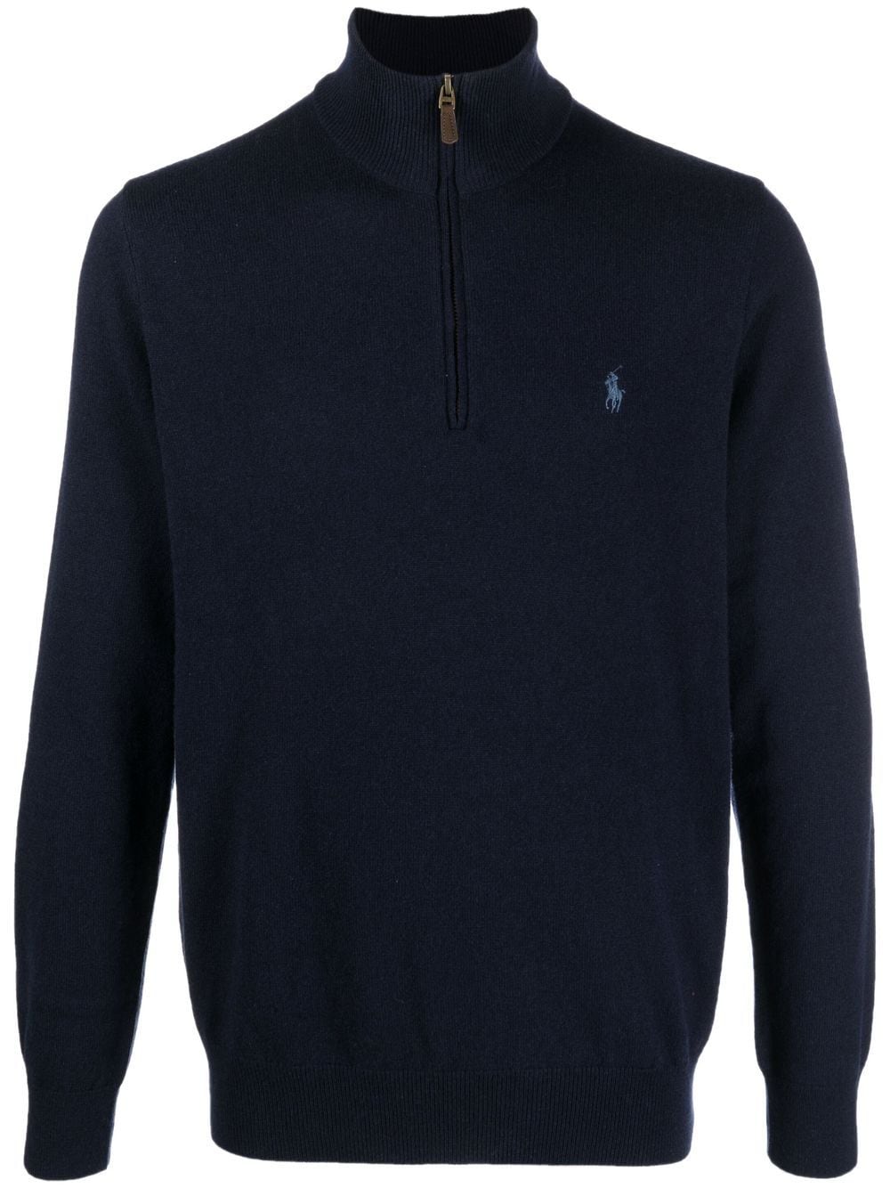 Polo Ralph Lauren logo-embroidered half-zip sweater - Blue von Polo Ralph Lauren