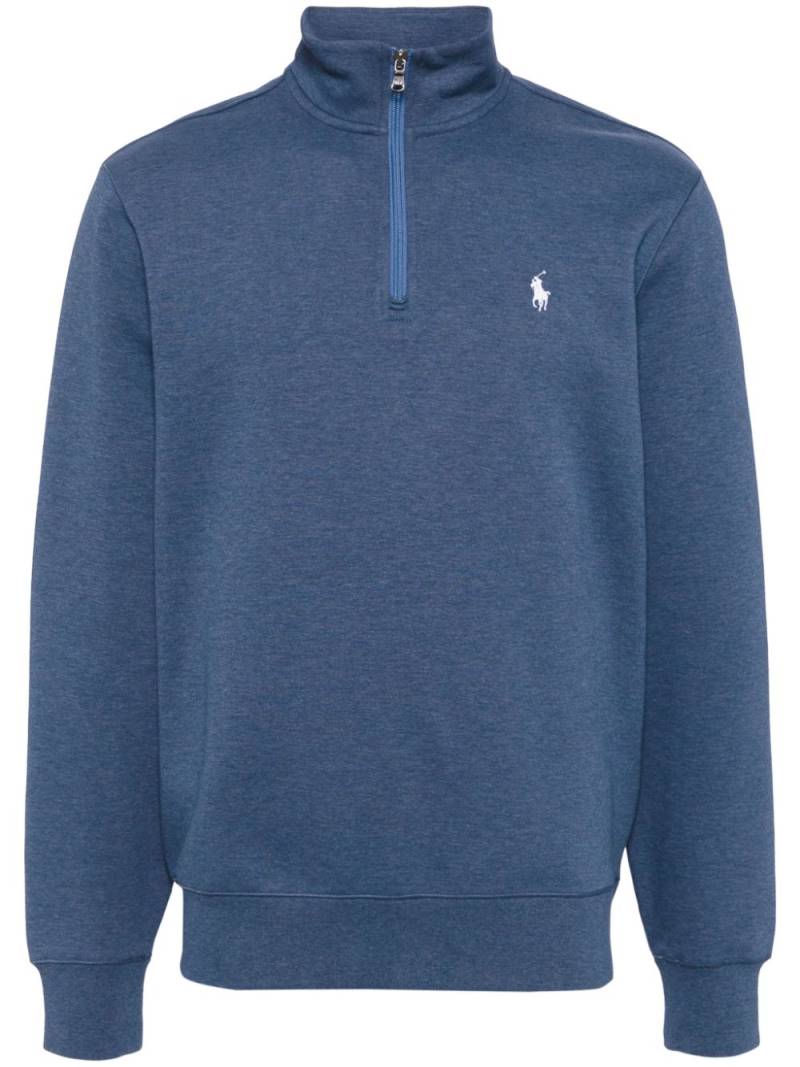 Polo Ralph Lauren logo-embroidered half-zip sweatshirt - Blue von Polo Ralph Lauren