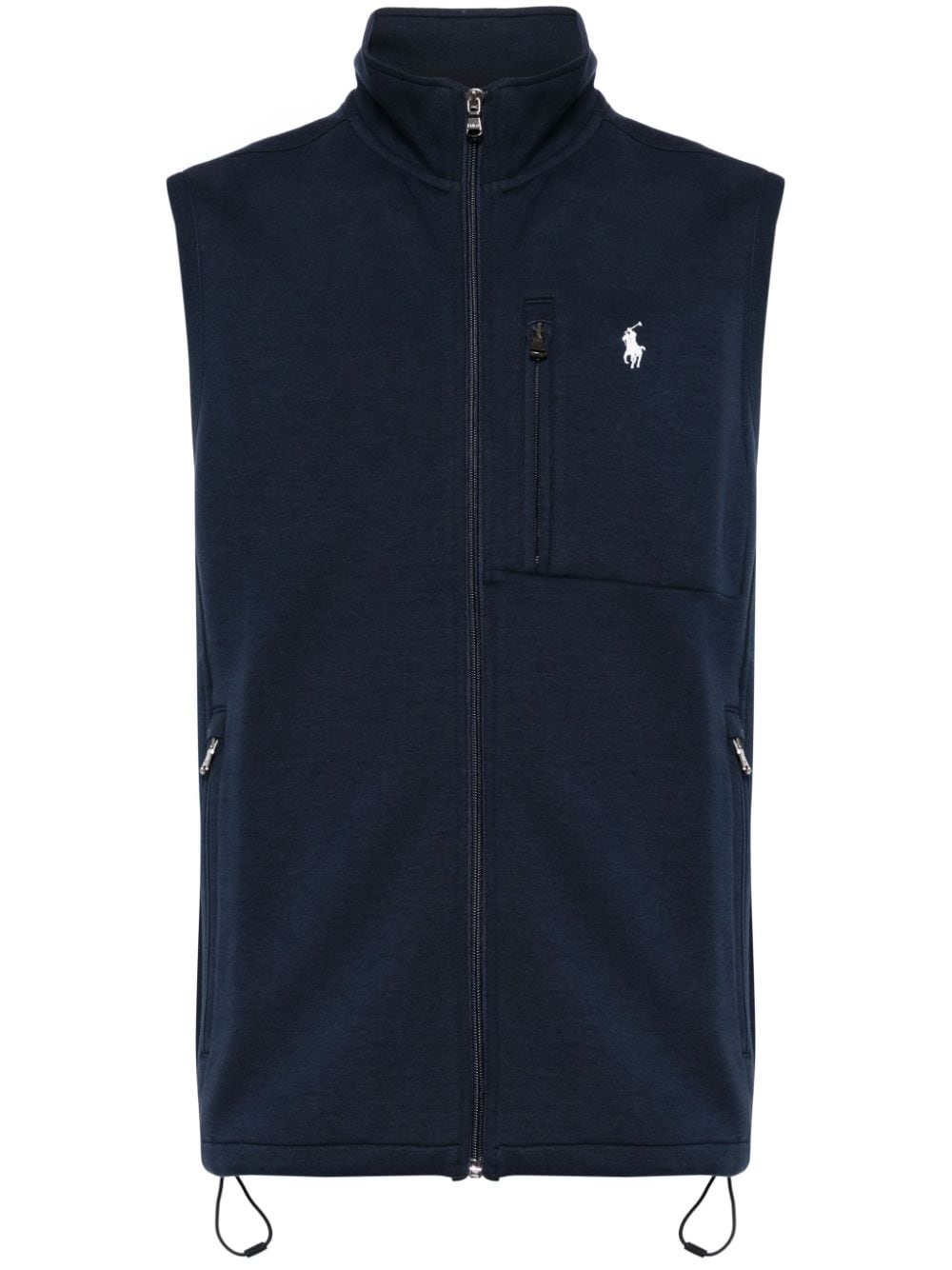 Polo Ralph Lauren logo-embroidered jersey gilet - Blue von Polo Ralph Lauren