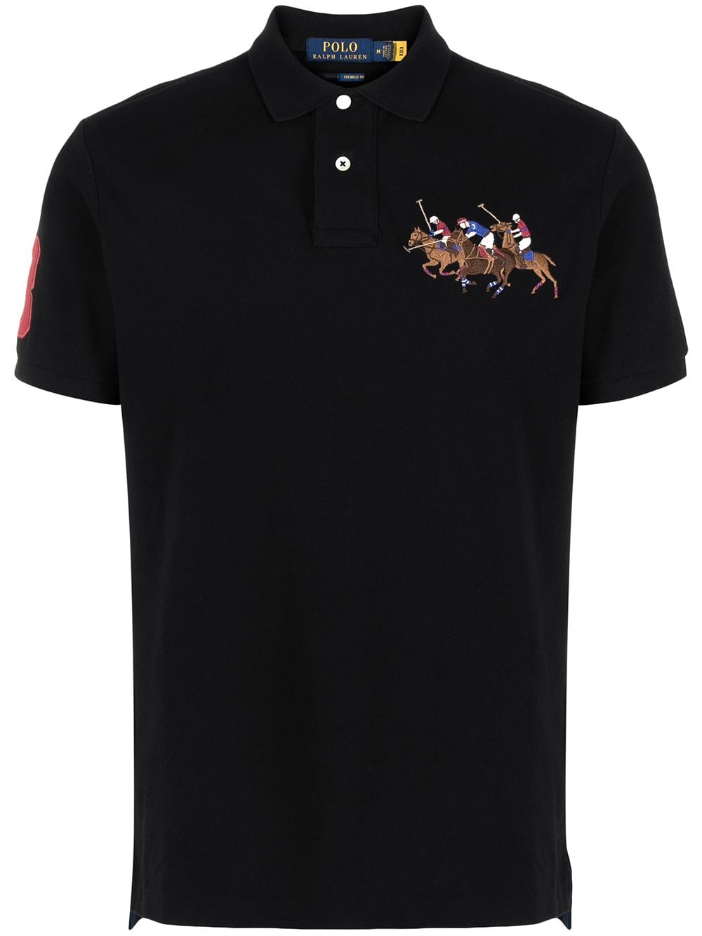 Polo Ralph Lauren logo embroidered polo shirt - Black von Polo Ralph Lauren