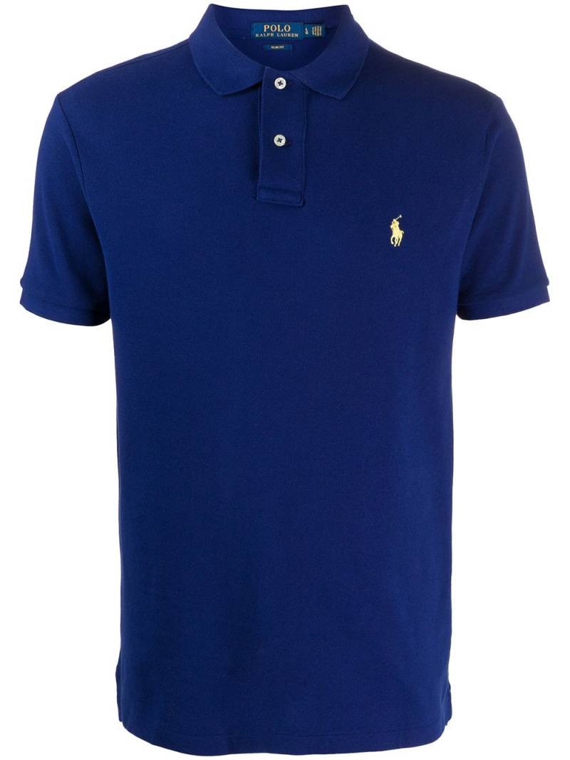 Polo Ralph Lauren logo embroidered polo shirt - Blue von Polo Ralph Lauren